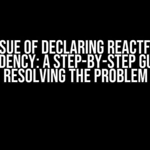 The Issue of Declaring ReactFX as a Dependency: A Step-by-Step Guide to Resolving the Problem