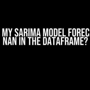 Why are my SARIMA model forecasts all NaN in the DataFrame?